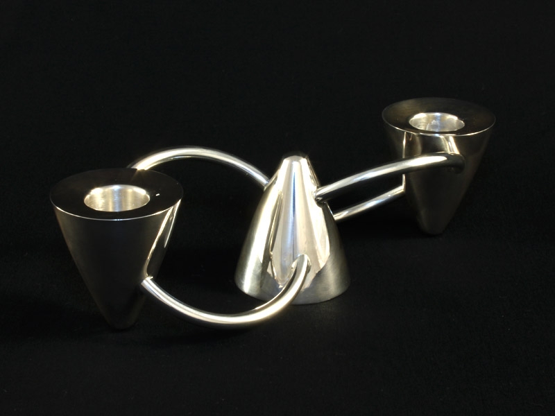 Candleholder - Single or two candle (I) - 925 Silver, 2008 - 21cm x 6cm x 5.5cm