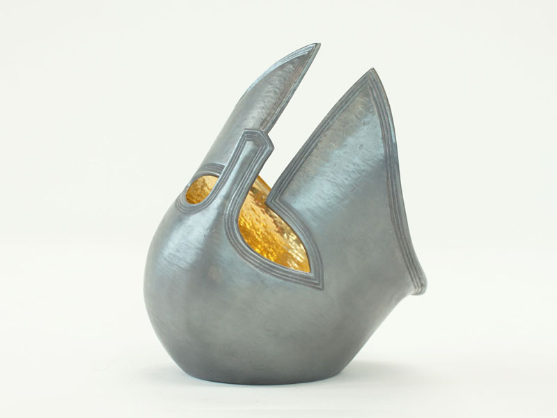 Untitled - Oxidised 925 Silver, Gold Plate. 2019