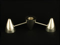 Candleholder - Single or two candle (II) - 925 Silver, 2008 - 210mm x 60mm x 55mm